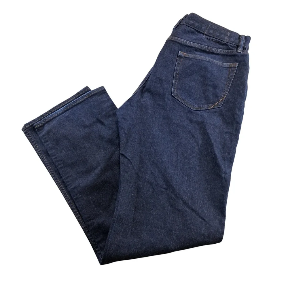 Banana Republic Straight Jeans Mens 35x36 Dark Wash Blue Stretch Denim 19178‎